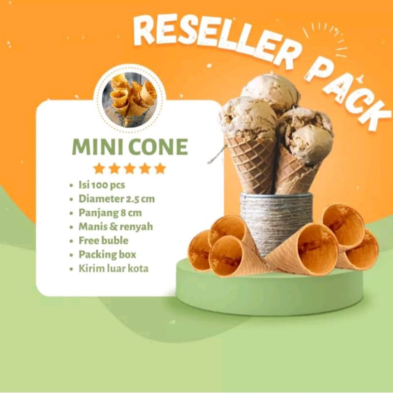 

Paket Usaha Waffle Cone Eskrim Mini - Isi 100 pcs