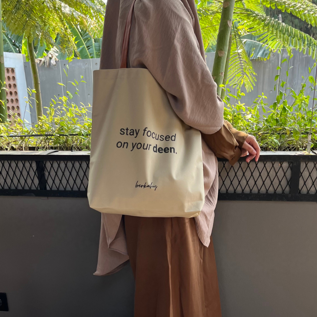deen bag series - cream | tote bag wanita | totebag kanvas murah | tas bahu | tote bag polos | tas n