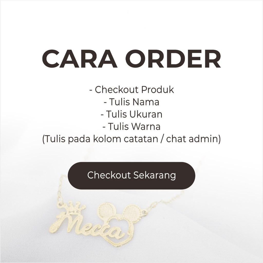 EJ.K10 - Necklace Custom Name - Kalung Logo Ukir Karakter BT21 Bts Korea Aksesoris Tiitanium Trendy