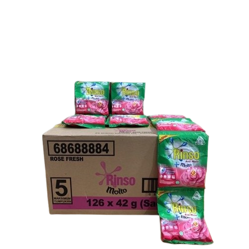 Rinso Anti Noda + Molto Rose Fresh Deterjen Bubuk (1 dus/126 sachet)