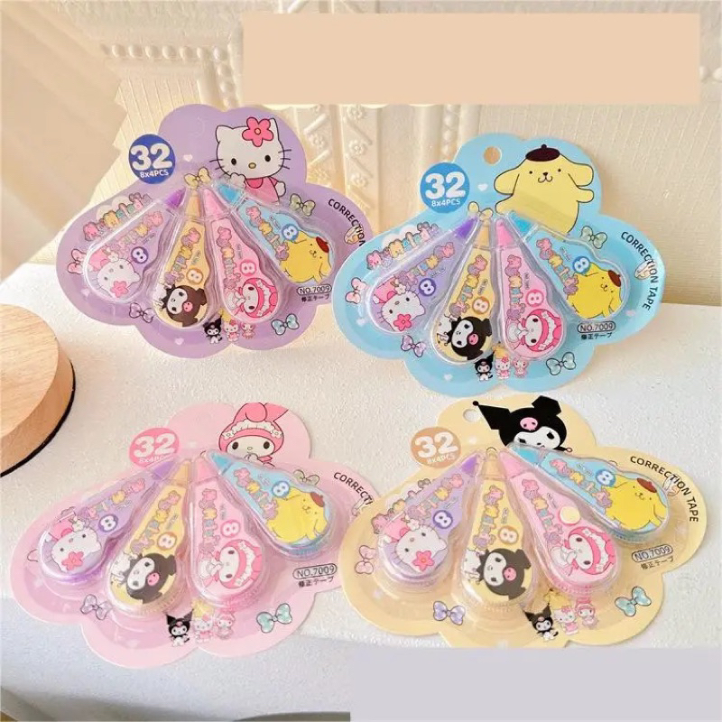 

[COLA] Tip Ex Isi 4pcs Correction Tape Set Isi 4pcs Stipo Set Lucu Tip Ex Set Lucu