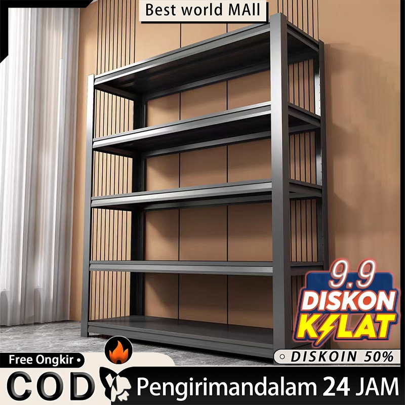 Rak Besi Siku Lubang Rak Tingkat Rak Besi serbaguna  Rak Gudang Serbaguna Besi100%