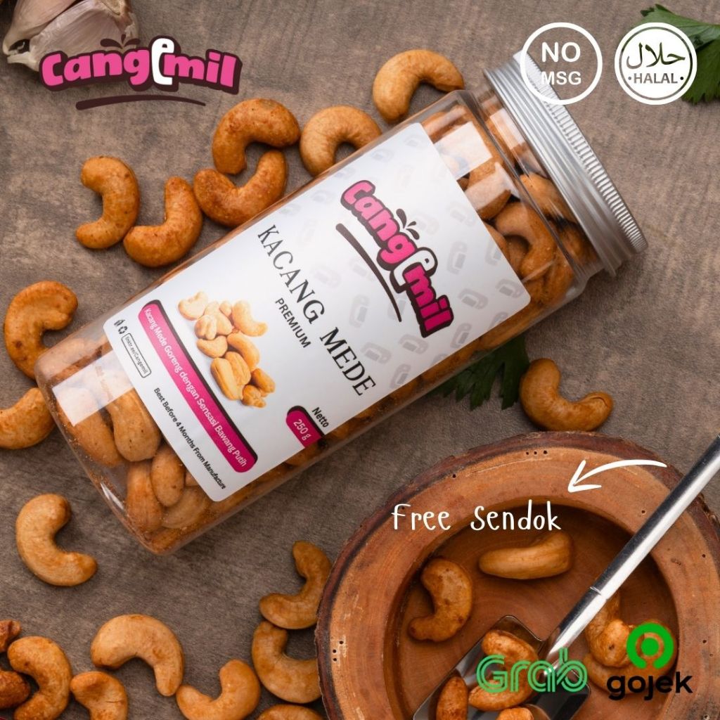 

CANGEMIL Kacang Mede Goreng Jumbo Premium | 250 Gram | Sensasi Bawang Putih