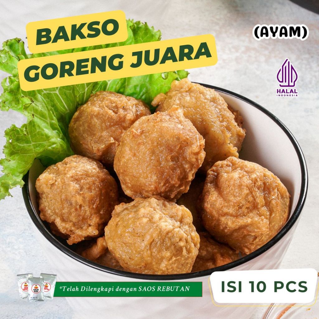 

Bakso Goreng Baso Goreng JUARA (Ayam) Ukuran Besar Homemade
