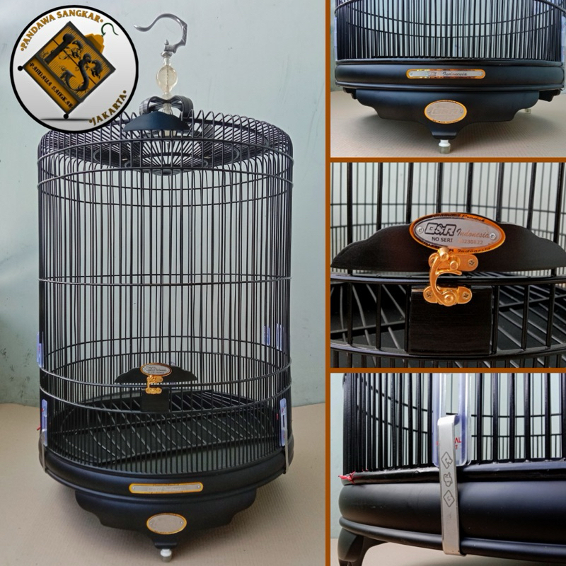 SANGKAR/KANDANG MURAI BNR PVC REBORN BLACKDOFF LOGO BARU