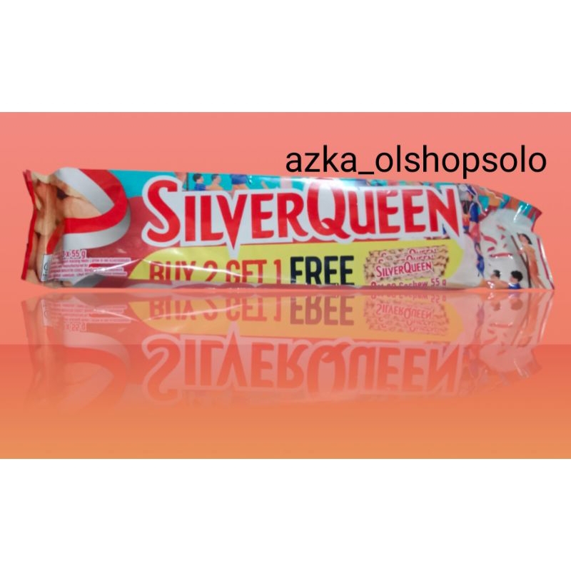 

Silverqueen Buy 2 Get 1 Free/Silverqueen 3 x 55g/Silverqueen Cashew Mede 55g