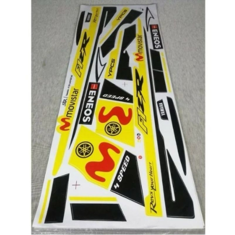 Best Striping Sticker Body Yamaha FizR FIZ R FIZR MOVISTAR VNYL Kuning Merah