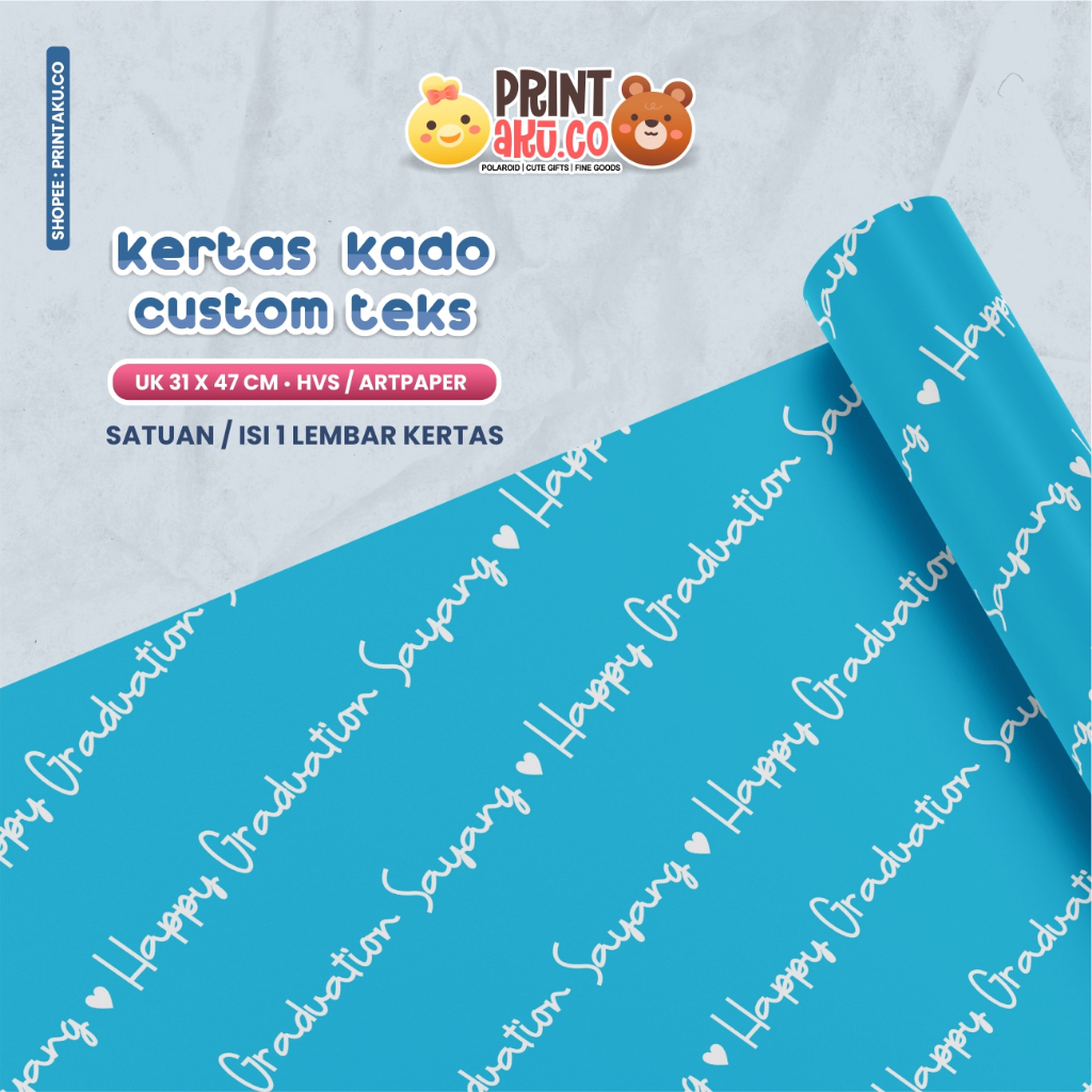 

Custom Kertas Kado Wrapping Paper Desain Suka-Suka Pattern (Satuan 1 Lembar A3+) | Teks Saja