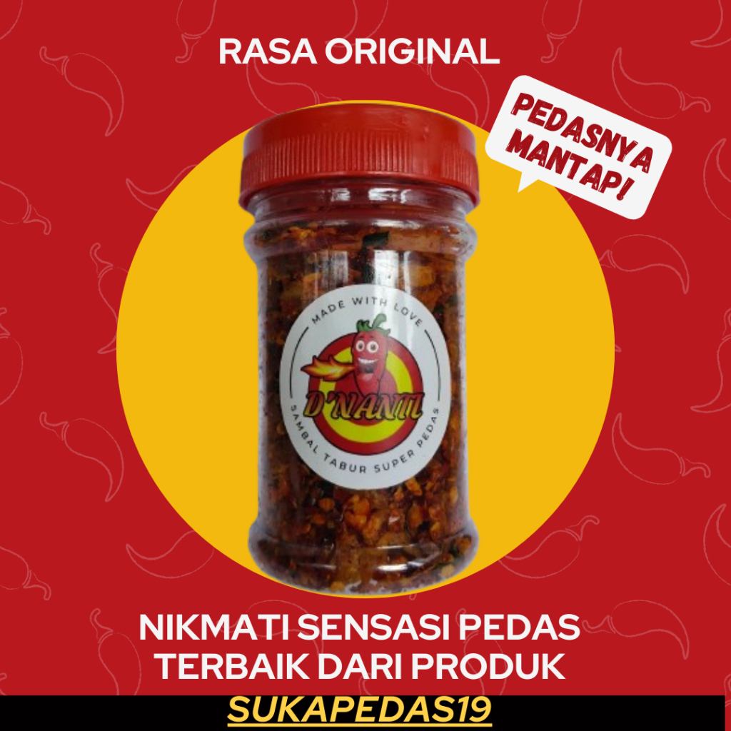 

SAMBAL TABUR/SAMBAL BUBUK ORIGINAL SUPER PEDAS KEMASAN 50 GRAM