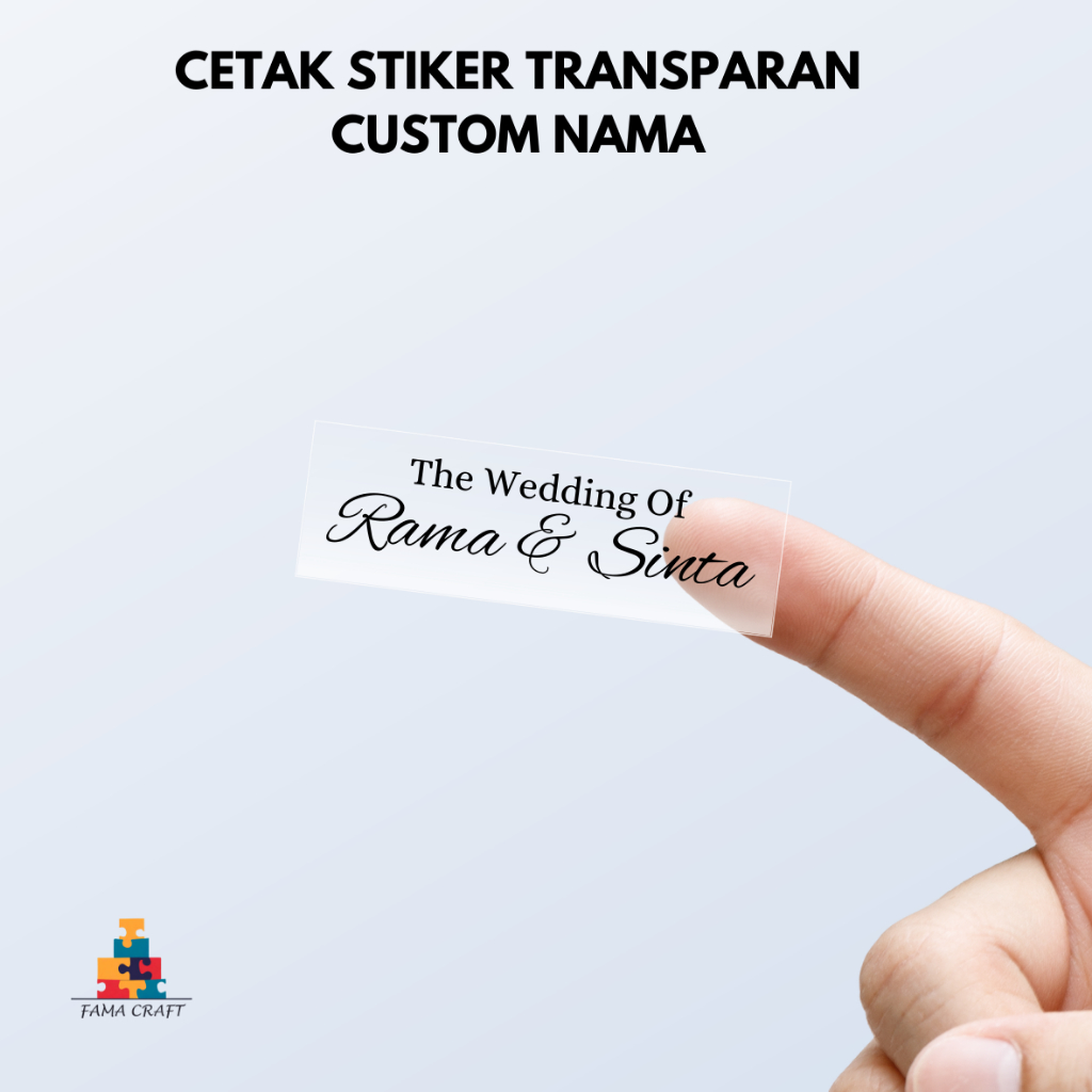 

STIKER NAMA TRANSPARAN SOUVENIR WEDDING ULTAH DAY NIGHT CREAM DLL GRATIS CUSTOM NAMA