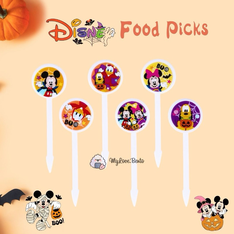 Disney Halloween Food Picks Tusukan Bento Mickey and Friend