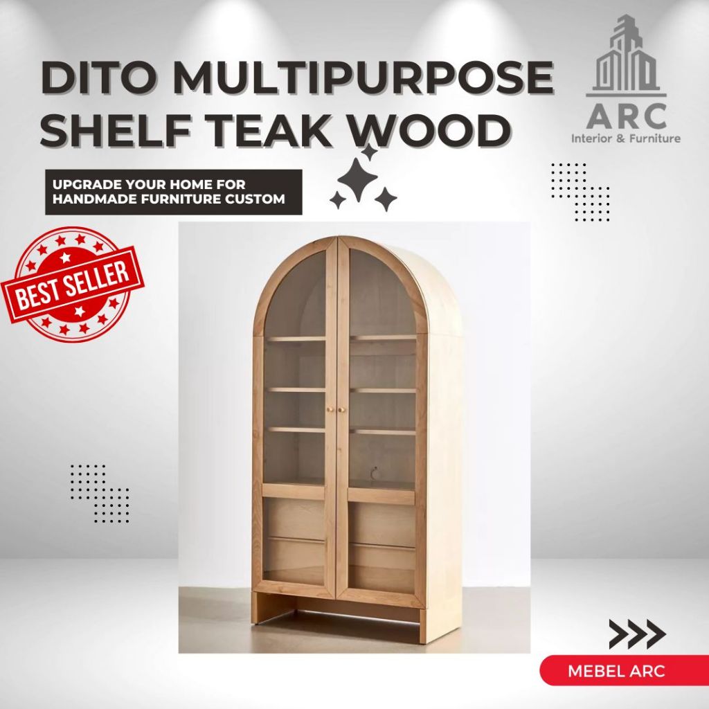 Lemari Rak Serbaguna Susun Kayu Jati / Lemari Rak Susun Laci Minimalis