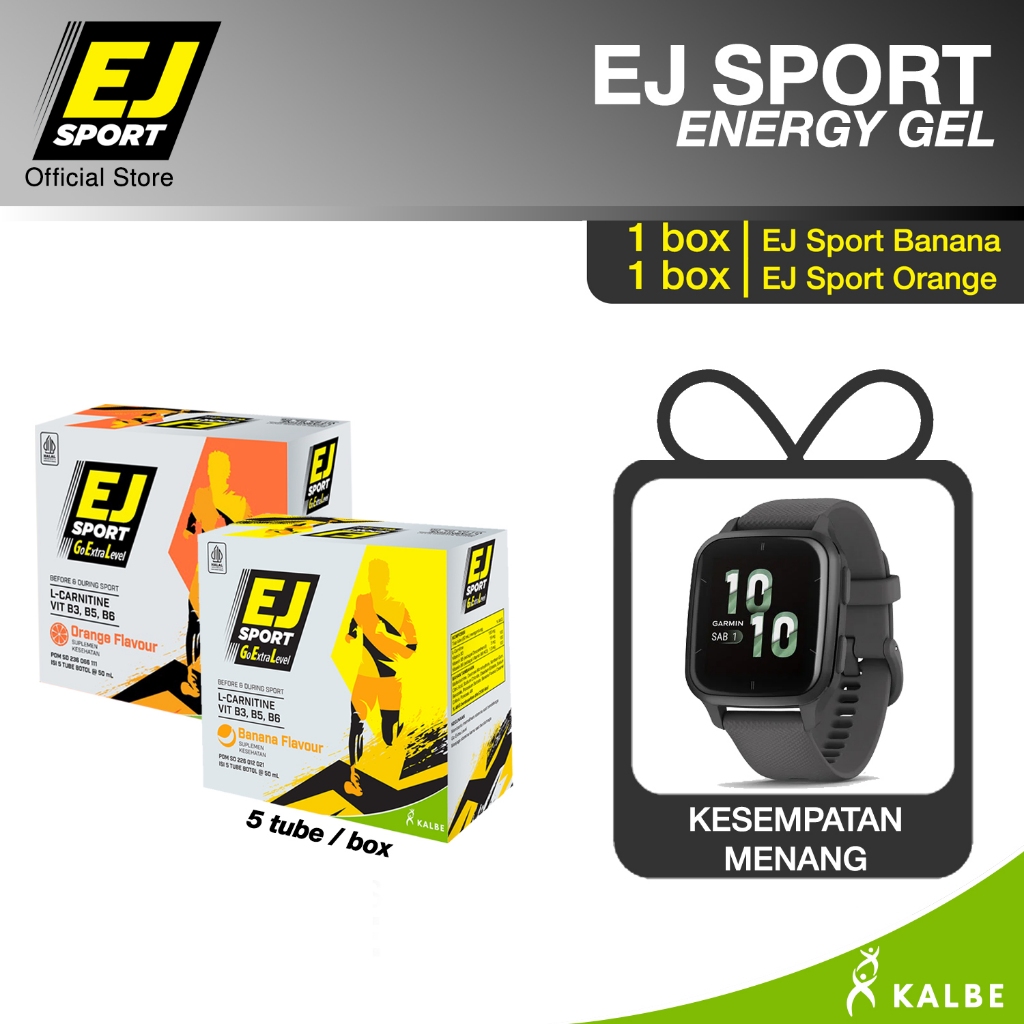 

[KESEMPATAN MENANG] EJ Sport Banana 1 Pack + Orange 1 Pack - Energy Gel