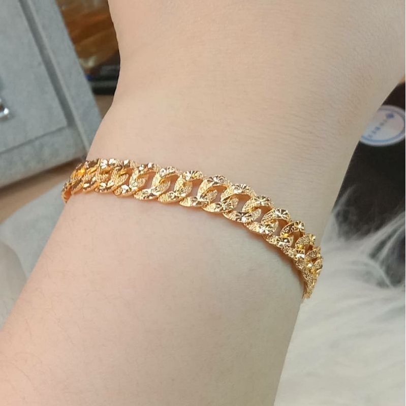 La Vienne - Ivie (Gold dan Silver) - Gelang Rantai Sisik Naga Titanium Wanita Anti Karat - Perhiasan