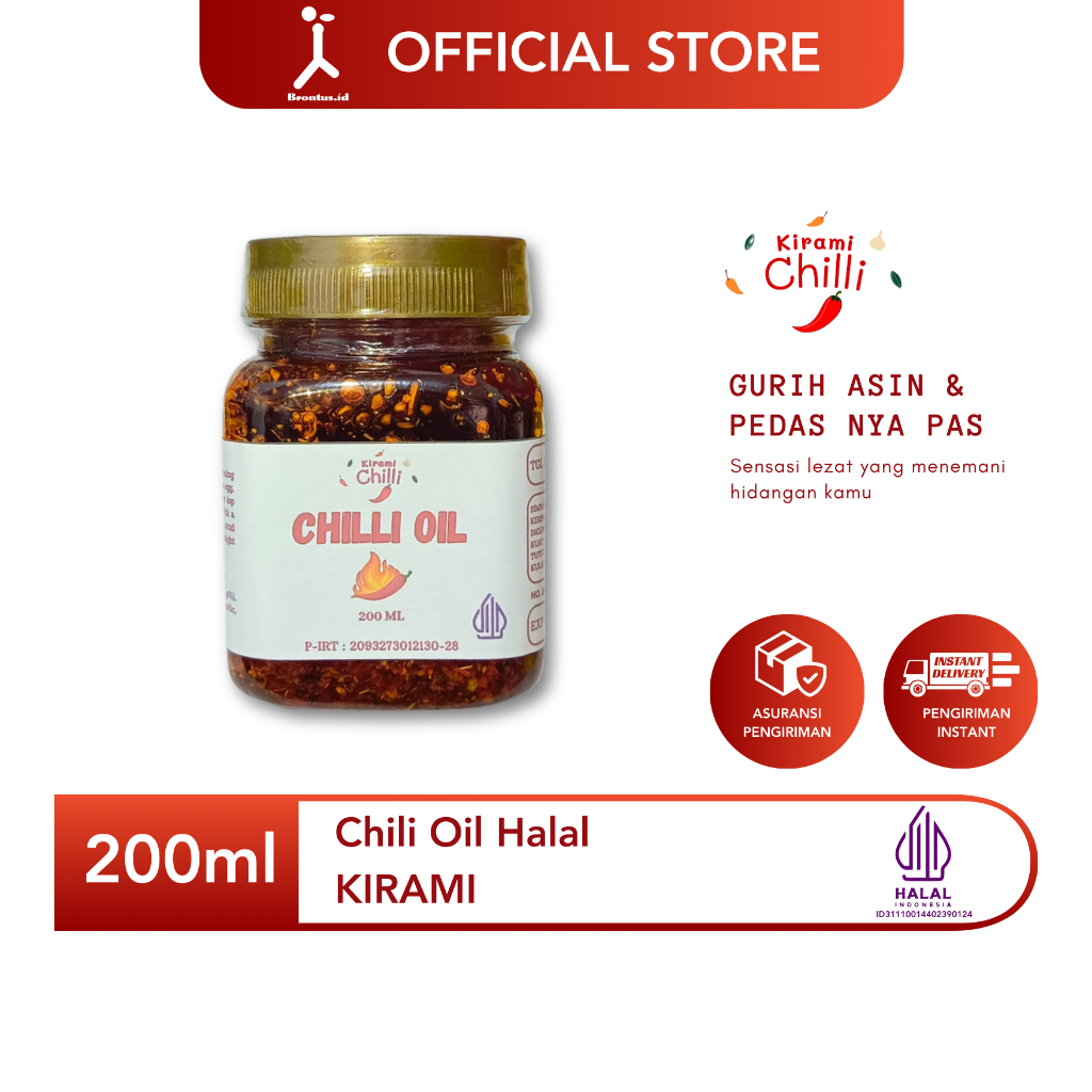 

BrontusID - KIRAMI Chili Oil Halal Original - 200ml / 200gr
