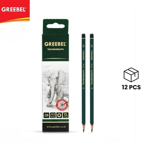 

[1 Kotak] Pensil Kayu 2B Greebel 7018 / Pencil / Pensil Ujian 2B Greebel 7018