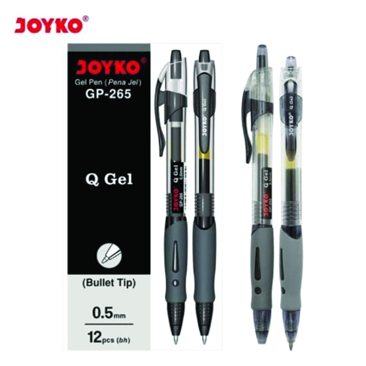 

GEL PEN JOYKO Q Jel GP-265 0.5mm Hitam/1 Pak 12 pcs