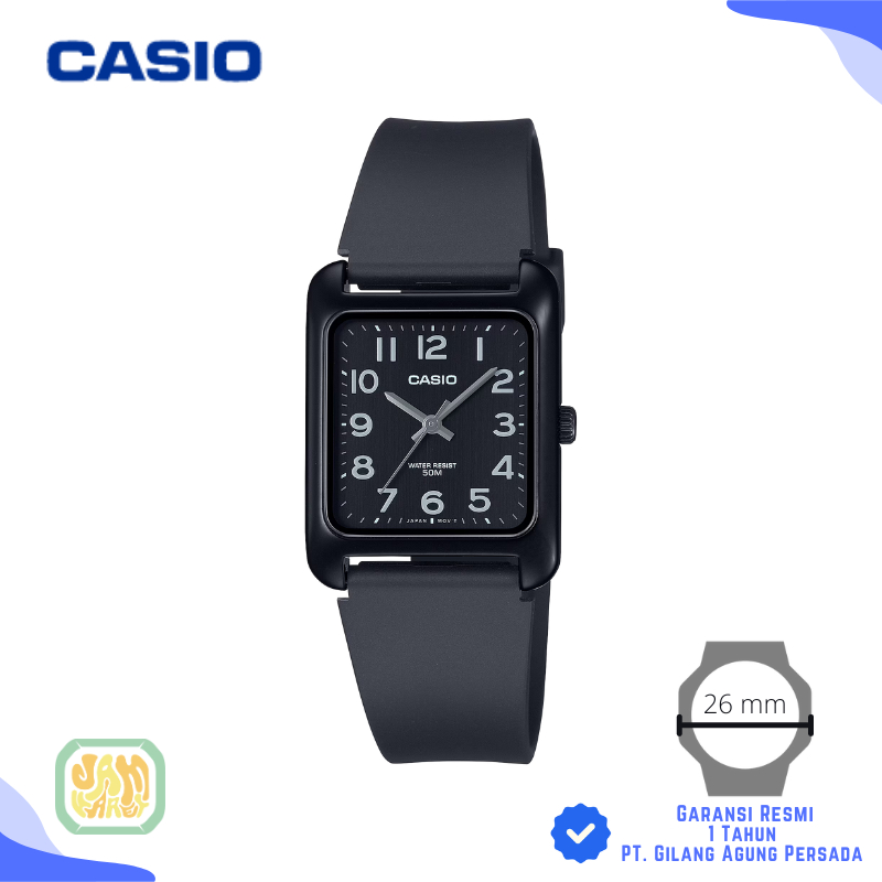 JAM TANGAN CASIO MTP-B175-1B ORIGINAL - CASIO TANK MTP B175 1BVDF HITAM