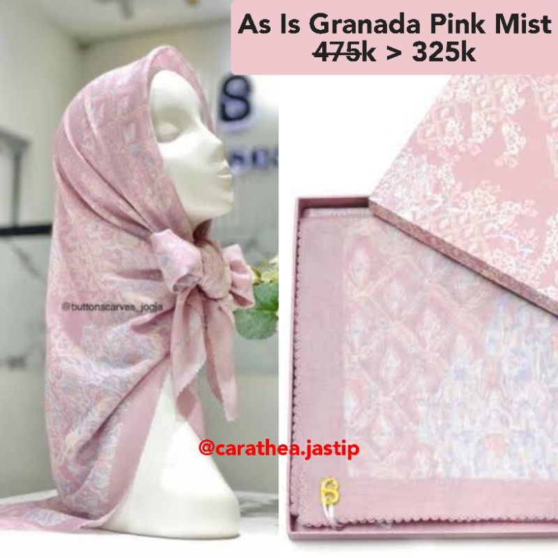 As Is Buttonscarves BS Sale - Granada Pink Mist
