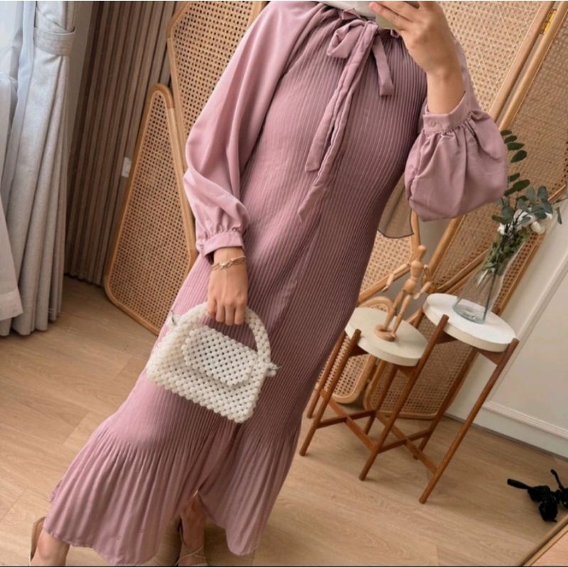 Preloved Oclo | Dress Oclo | Dress Plisket | Dress Wolfis | Dress hijab