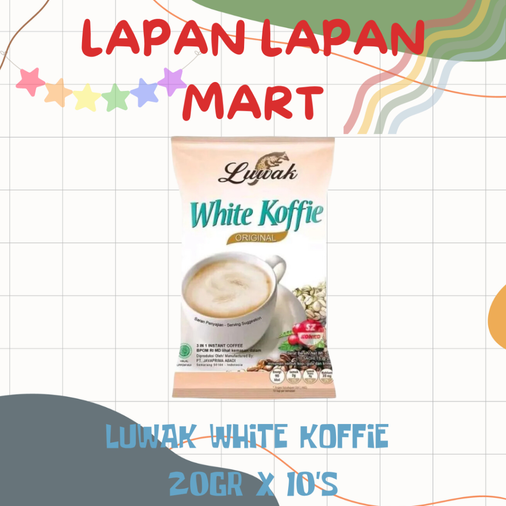 

Luwak White Koffie 20gr x 10's