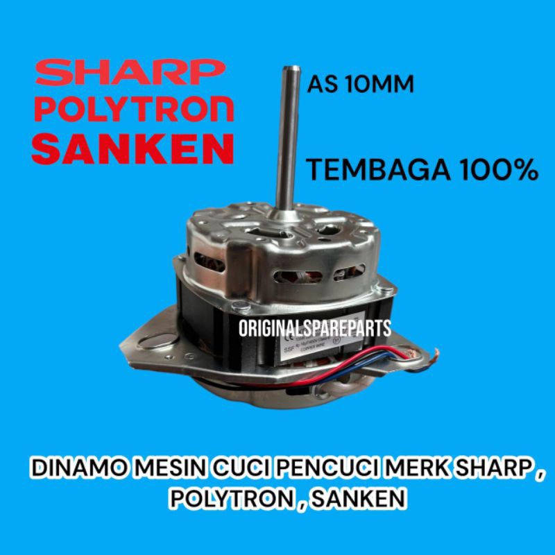 DINAMO PENCUCI MESIN CUCI SHARP POLYTRON SANKEN LAMA / MOTOR PENCUCI MESIN CUCI MERK SHARP POLYTRON 