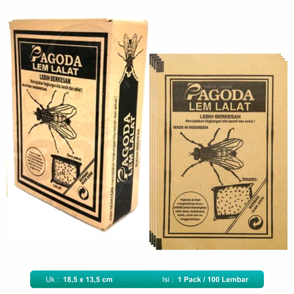 Lem Lalat PAGODA 100 Lembar Grosir/Lem Lalat Pagoda Murah