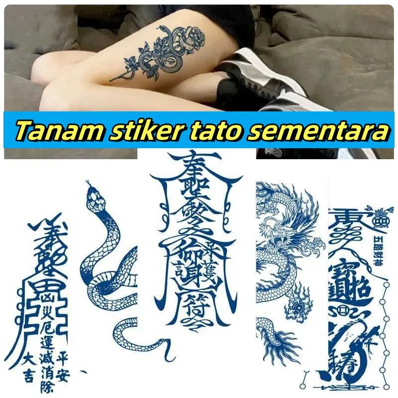 [COD Stiker Tato]Tato Berlangsung Hingga 15 Hari Tato Stiker Tahan Air Tahan Lama Sihir Sementara Ta