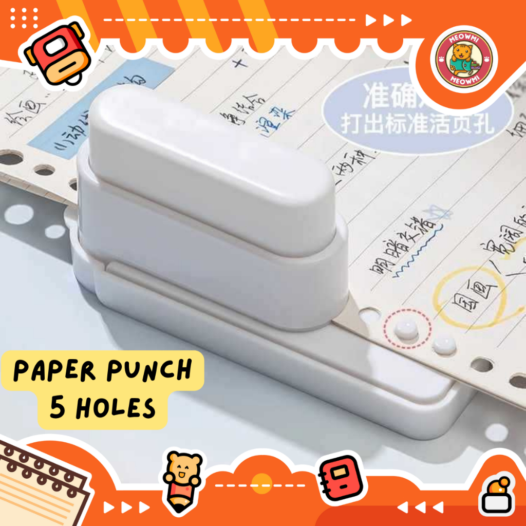 

Pembolong Kertas Paper Hole Punch 5 Holes DIY Loose Leaf CB0023