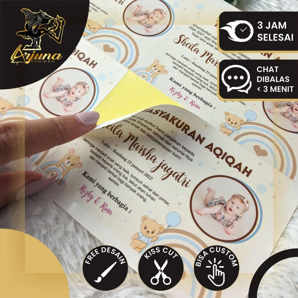 

Stiker Label Kotak Aqiqah Sticker Kotak Aqikah Stiker Akikah Anak