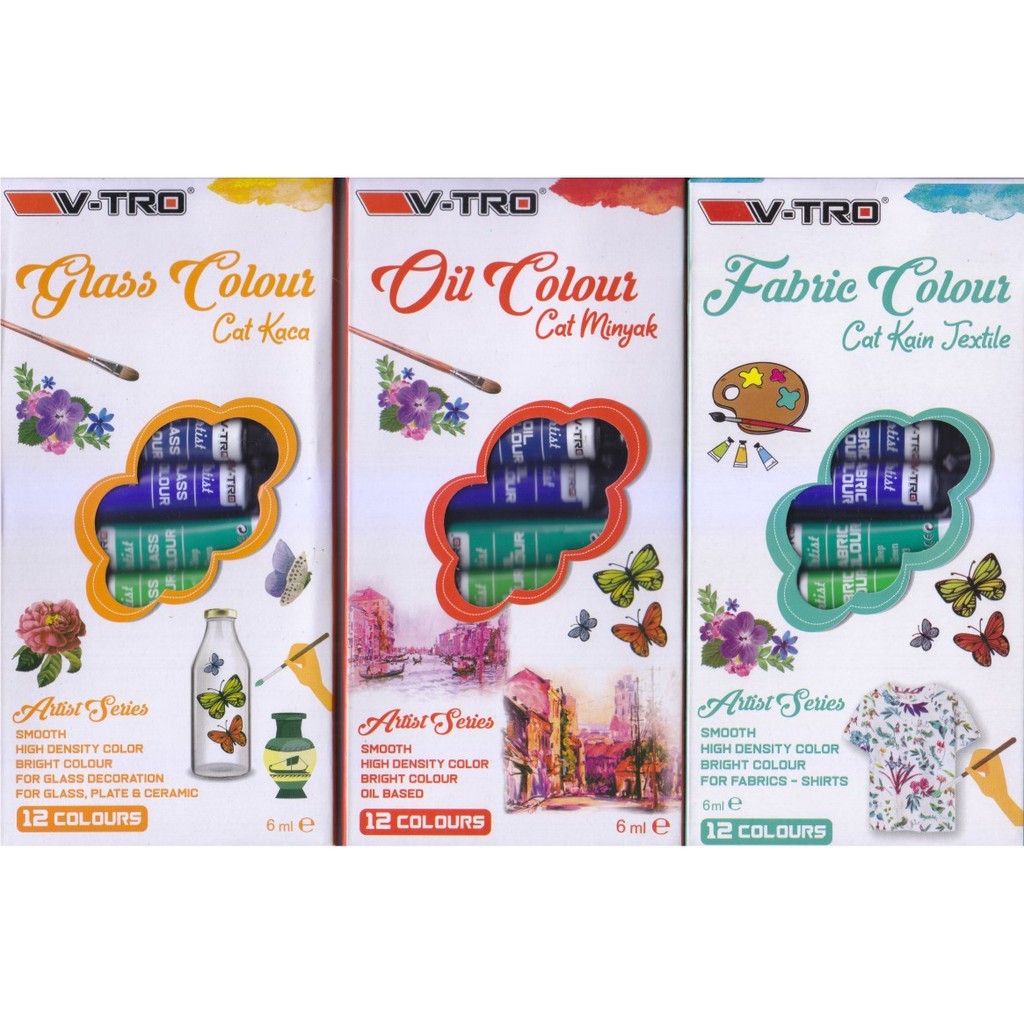 

Cat V-tro/ Cat Air/ Cat Minyak/ Cat Kaca/Cat Fabric/Cat acrylic