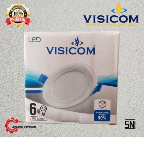 Lampu Downlight LED Panel Light 6W 6 Watt 4000K Visicom