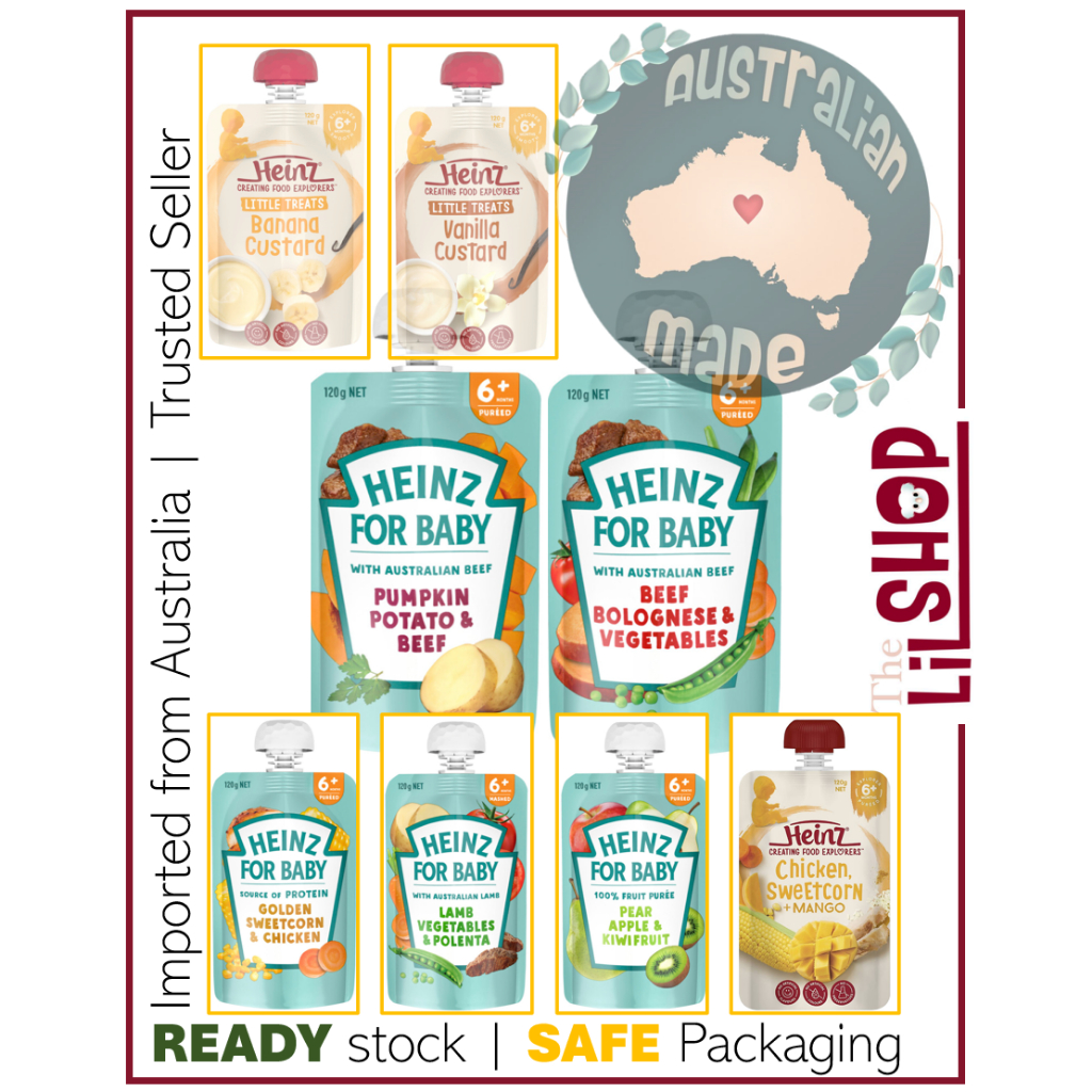 HEINZ MPASI 6+ months 120g  Food Pouch | Baby Travel Food | Makanan Bayi Australia AU