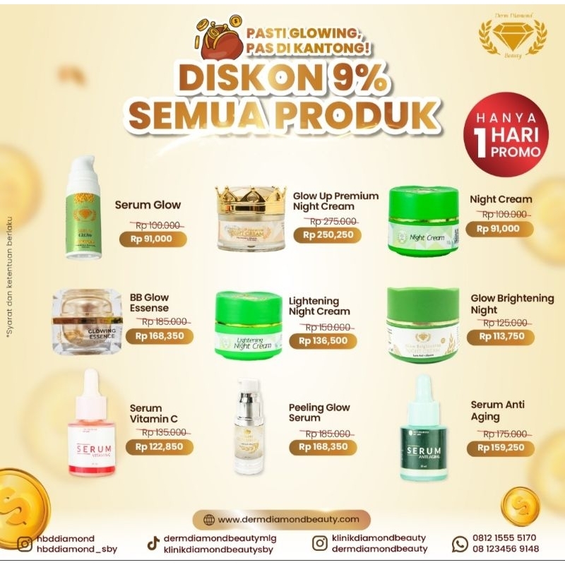 crem malam premium glow up promo 9.9