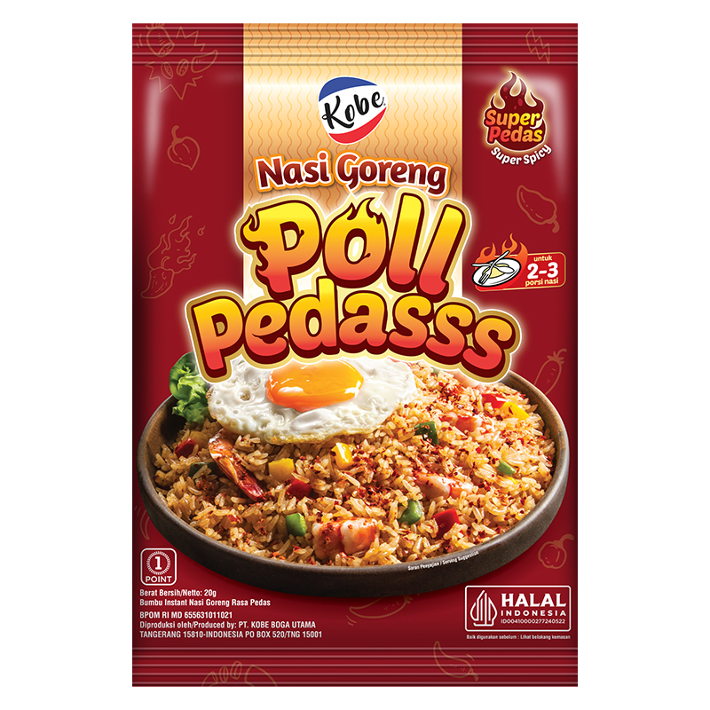 

Kobe Bumbu Nasi Goreng Super Pedas 20 g