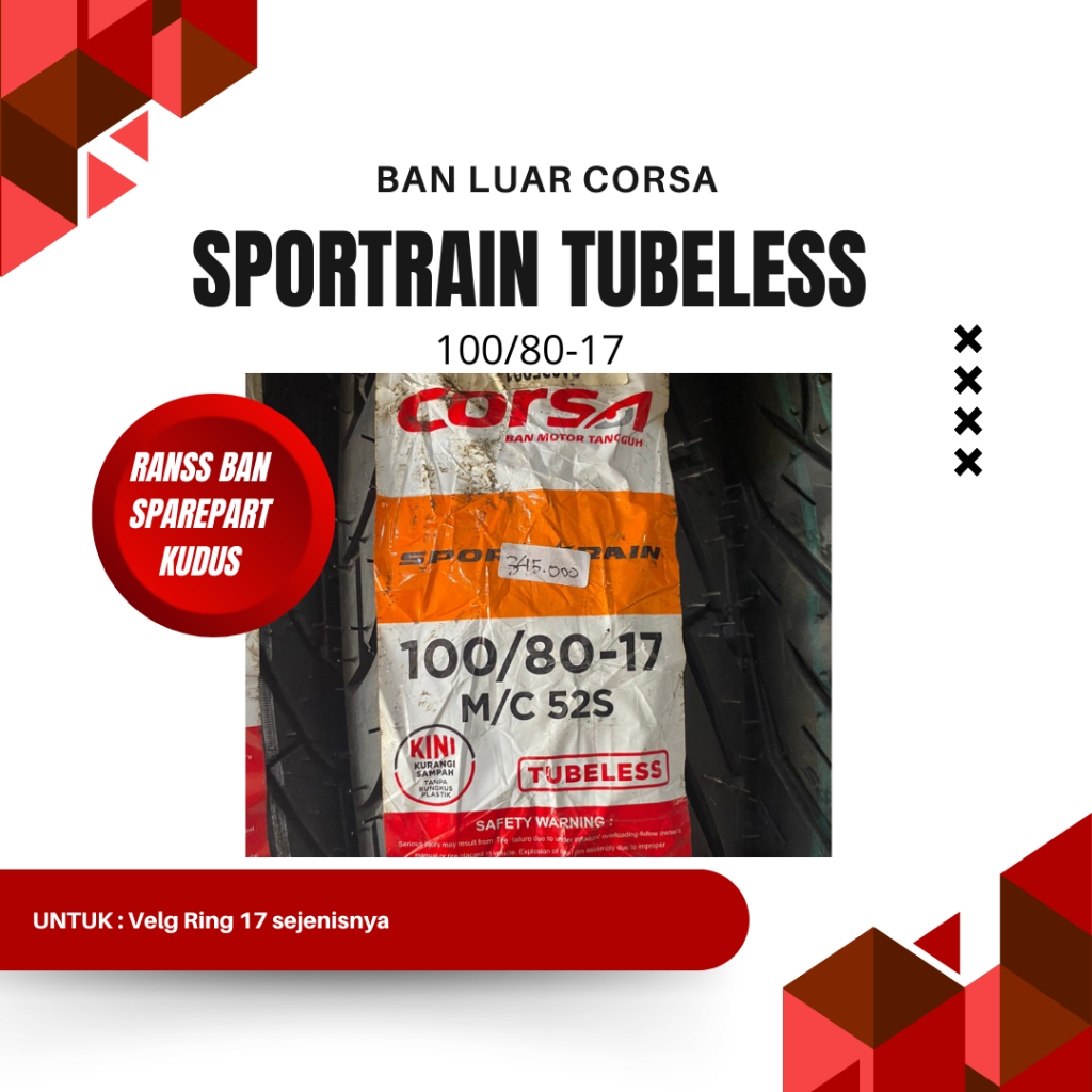 BAN LUAR CORSA SPORTRAIN 100/80-17