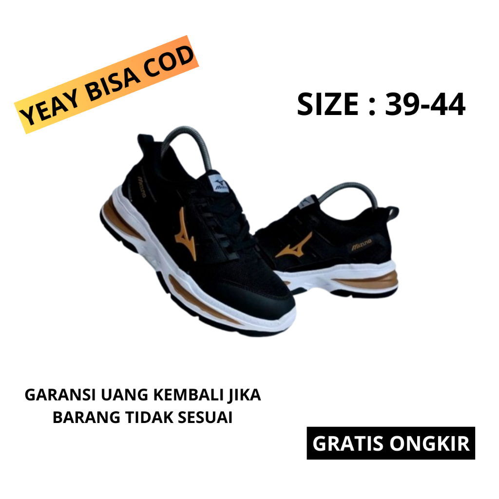 Sepatu Volly Mizuno Super Premium Sepatu Olahraga Voli Hitam Gold Terbaru
