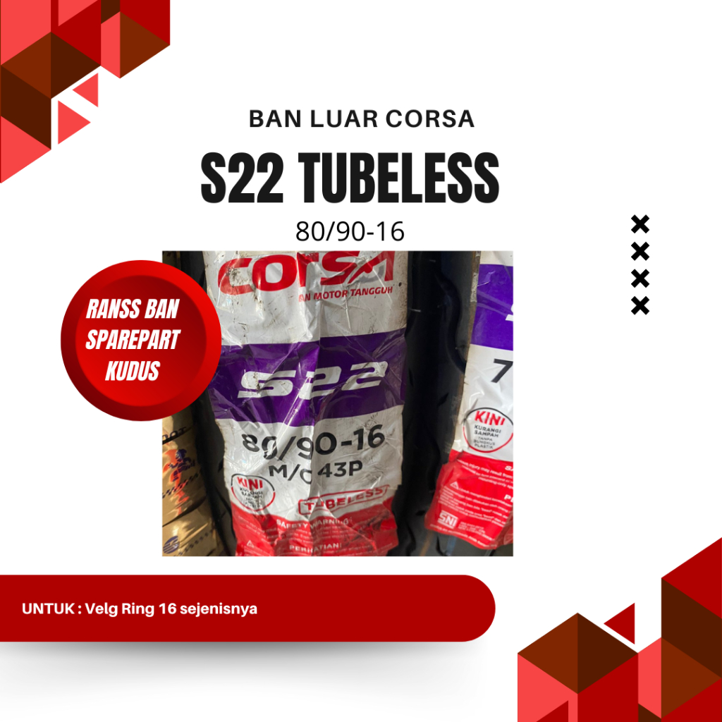 BAN LUAR CORSA S22 80/90-16