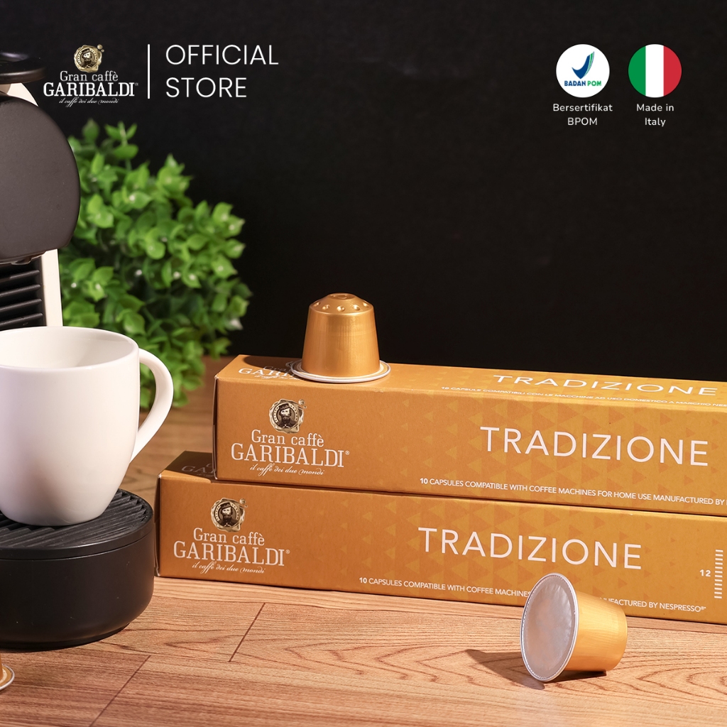 

PROMO GRAN CAFFE GARIBALDI COFFEE - Tradizione [Kopi Kapsul Nespresso Compatible]