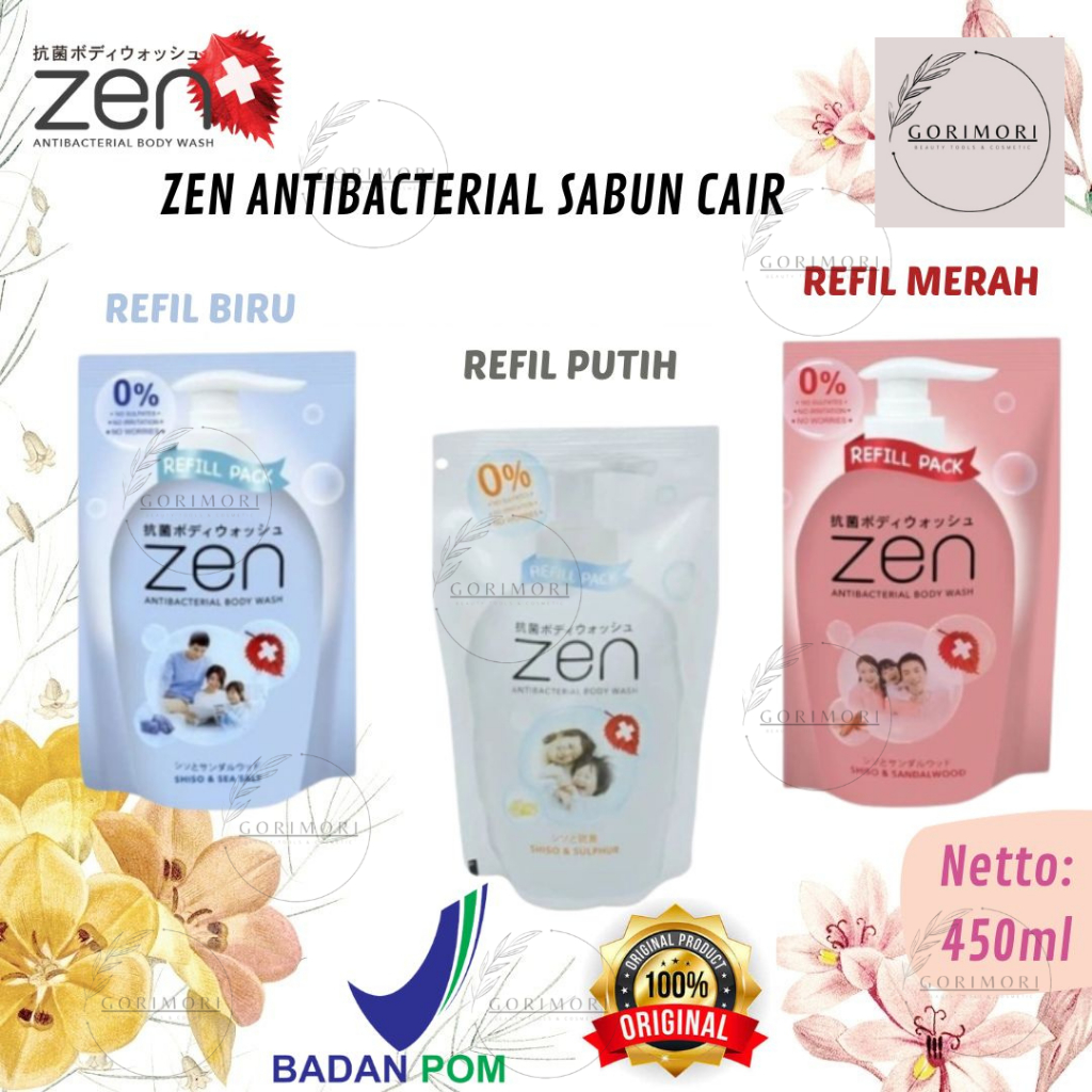 [𝙂𝙊𝙍𝙄𝙈𝙊𝙍𝙄] ZEN ANTIBACTERIAL SABUN CAIR - SABUN MANDI ANTIBAKTERI