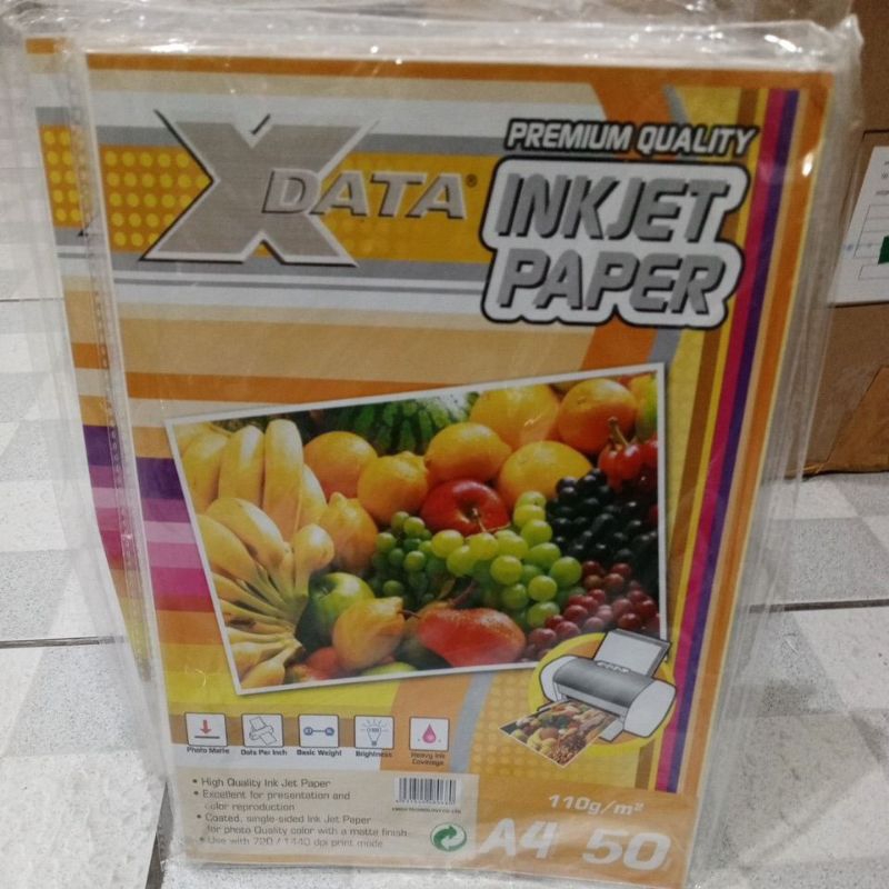 

kertas inkjet paper xdata a4 grm110 @50lembar