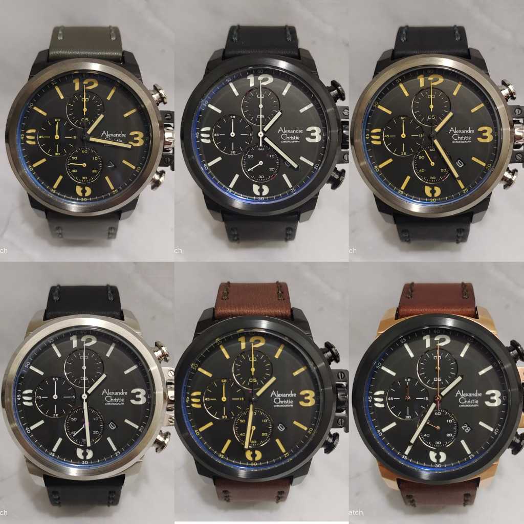 Jam Pria Alexandre Christie AC6280 AC 6280 Kulit Original Garansi Resmi Alexander Christie