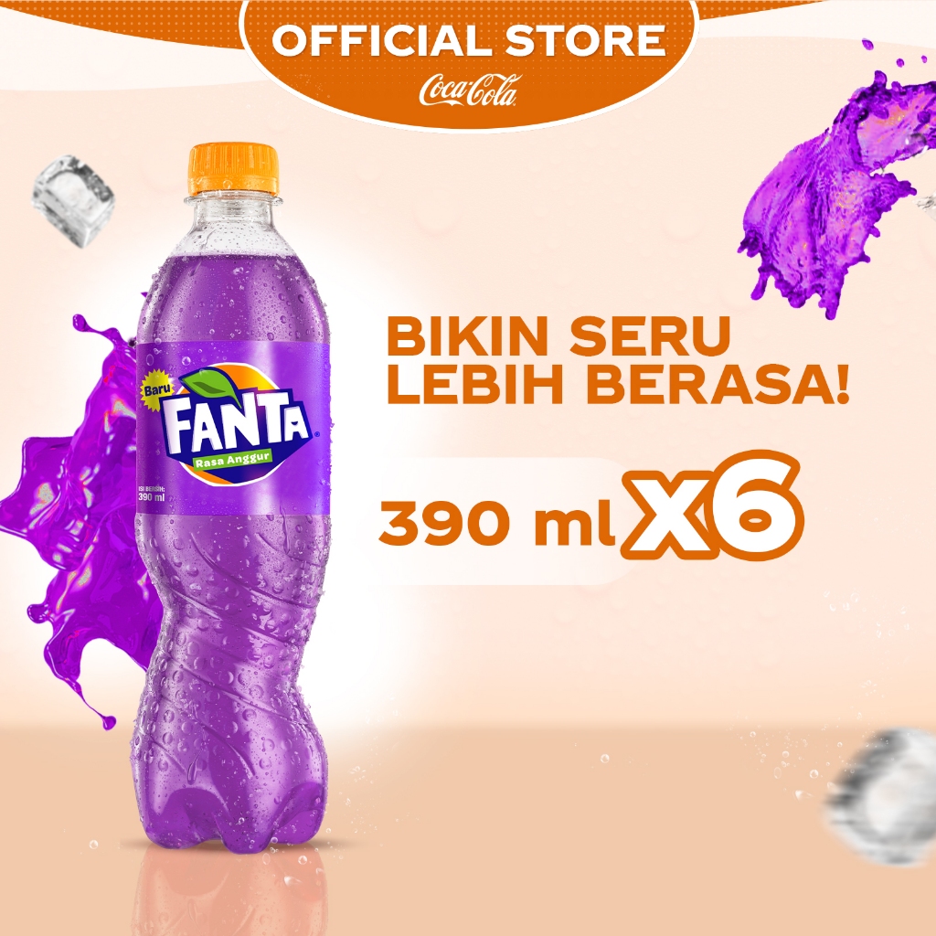 

Fanta Grape Rasa Anggur Minuman Soda - Botol 390ml x 6 pcs