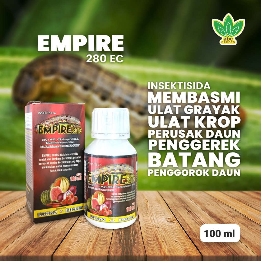 [100ml] Empire 280EC - Insektisida Pembasmi Ulat Grayak, Ulat Krop & Perusak Daun