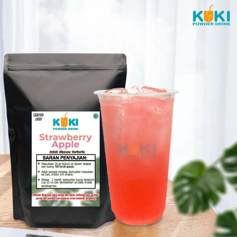 

Strawberry Apple Bubuk Minuman Premium 1kg Halal