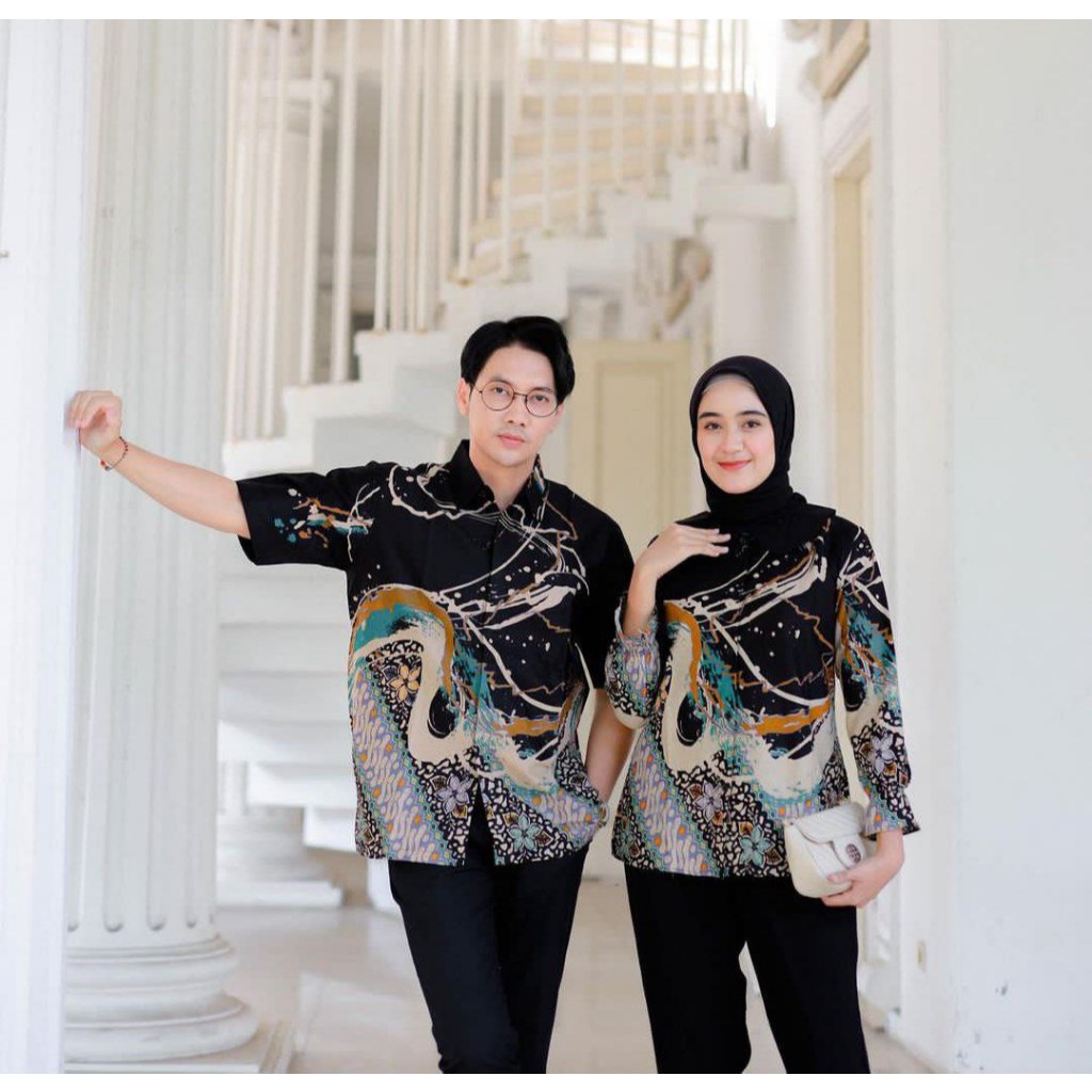 Benang Raja Batik Couple Pria Wanita Katun Motif Chatra