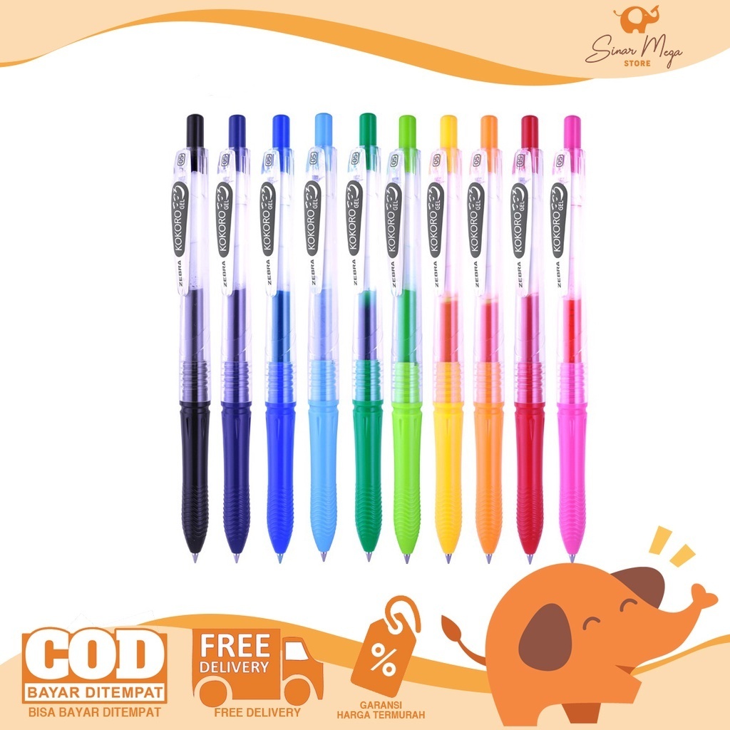 

Pulpen Gel Kokoro Zebra Kokoro Color 0,5mm Pulpen Gel Warna