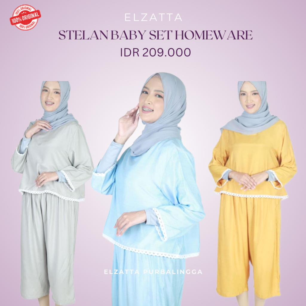 Elzatta Stelan Baby Set Homeware Bahan Katun Elzatta