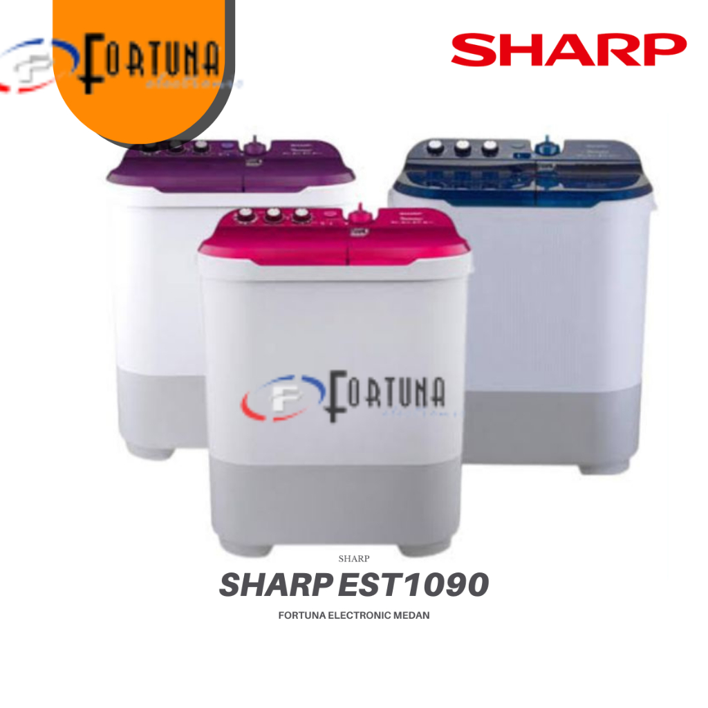 MESIN CUCI 2 TABUNG SHARP EST1090 10KG MEDAN KOTA FREE ONGKIR