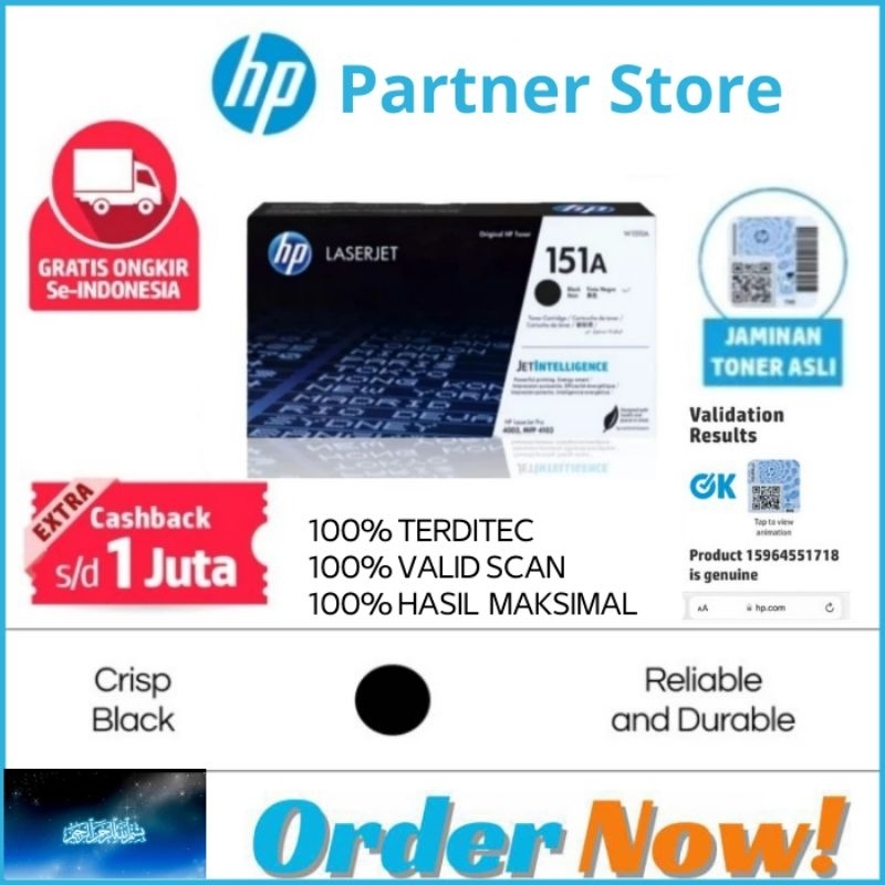 Toner hp laserjet 151a original W151A black